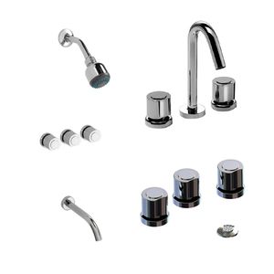 Griferia baño lavatorio + ducha + bidet Piazza Optima
