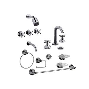 Griferia lavatorio ducha accesorios toallero FV Newport Plus