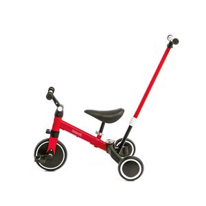 Triciclo 2 En 1 Con Barra De Empuje Rojo