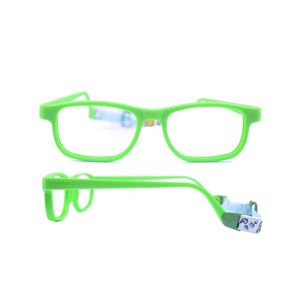 Armazón de lente Bimino Infantil Barnaby Flexible Verde Manzana.