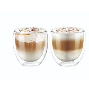 Set x 2 Vaso Taza Double Pared Vidrio 80 Cc