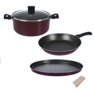 Bateria de Cocina Cacerola Sarten Pizzera Aston Bordo