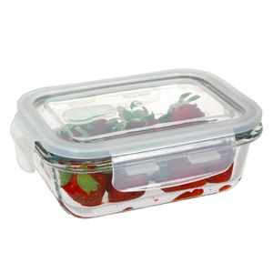 Hermético Contenedor Taper Vidrio Apto Microondas Freezer 400 Ml Chico