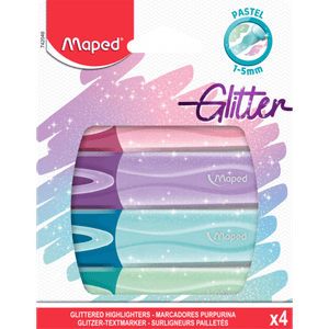 Marcador Maped Pastel Glitter Bolsa Carton X 4 Uni