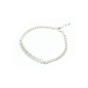 Pulsera Carmín Asia de Plata 925 con Zirconias Blancas