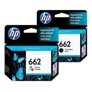 Kit De Cartuchos Hp 662 Advantage Tricolor + Negro Original