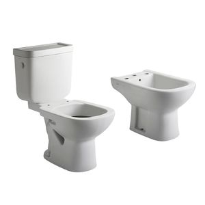 Inodoro largo + depósito dual + bidet 3 agujeros Ferrum Bari