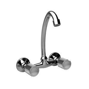 Griferia cocina doble comando de pared Hydros Viva Cromo