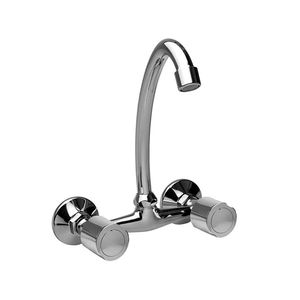 Grifería cocina de pared doble comando exterior Hydros Viva Plus