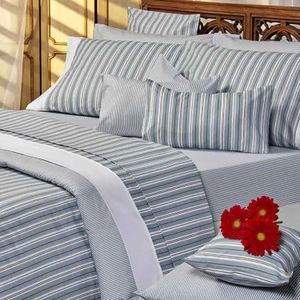 Juego De Sabana Danubio Stripes 144 Hilos  QUEEN  Dominiq