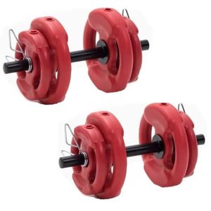 Set Mancuernas con topes + 30 Kg en Discos con Manija