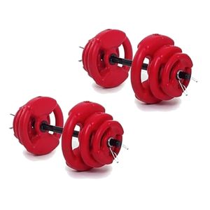 Set Mancuernas con topes + 34 Kg en Discos con Manija