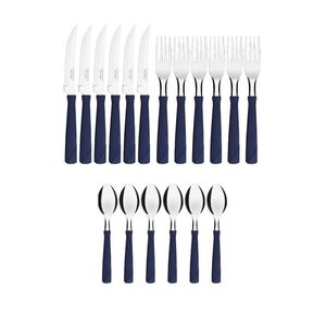 JUEGO DE CUBIERTOS TRAMONTINA  6 tenedores, 6 cuchillos y 6 cucharas postre