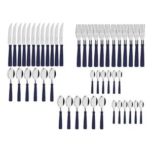 Juego de 48 piezas Tramontina 12 cuchillos 12 tenedores 12 cucharas 12 cucharitas