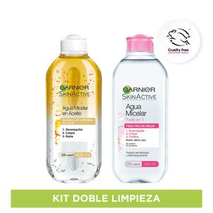 Set Doble Limpieza Facial Micelar