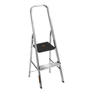 Escalera Black+decker 150k Aluminio Reforzada 2 Escalones Fs Color Aluminio