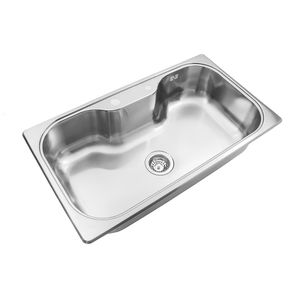 Bacha cocina pileta simple Johnson Acero Luxor Si85 STA D