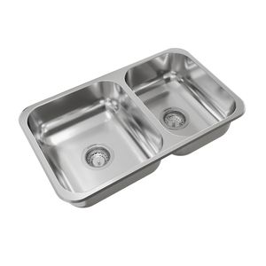 Bacha cocina pileta doble Johnson Acero R63/18 CR