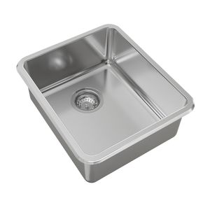 Bacha cocina pileta simple Johnson Acero Quadra Q40 CR