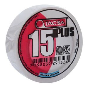 Cinta Aisladora Blanca De Pvc Auto Extinguible X 20m Tacsa