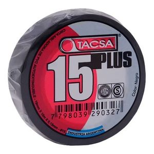 Cinta Aisladora Negra De Pvc Auto Extinguible X 10m Tacsa