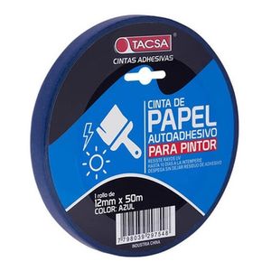 Cinta De Papel Azul 12mm X 50m Tacsa