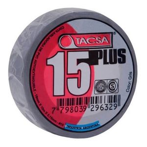 Cinta Aisladora Gris De Pvc Auto Extinguible X 20m Tacsa