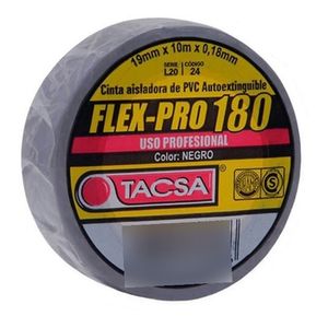 Cinta Aisladora Profesional Gris De Pvc 19mm X 10m Tacsa