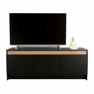 MESA TV TABLES 1151 1,35 MTS NEGRO OLMO