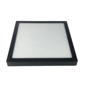 Plafon Cuadrado 25W Negro 30 Cm Frio