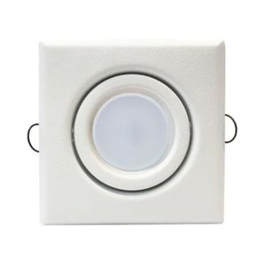 Spot Embutir Led Techo Cuadrado Calido 7w Blanco