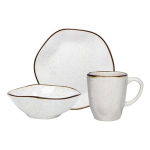 Juego Desayuno Jarro Mug Bowl Y Plato Ryo Oxford 3 Piezas