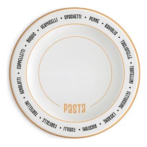 Plato Hondo Porcelana Pasta Oxford  X4