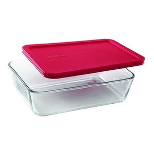 Fuente Rectangular Con Tapa Roja 2,6 L Simply Store Pyrex