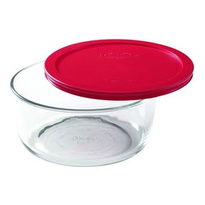 Fuente Redonda Con Tapa Roja 1,8 L Simply Store Pyrex
