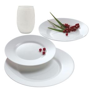 Set Juego Vajilla Resistente Platos Y Vasos 24 Piezas