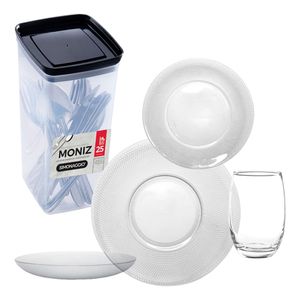 Set Juego Vajilla Platos Vasos Y Cubiertos 49 Piezas
