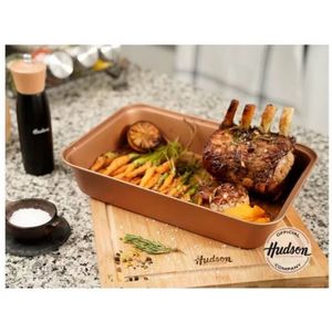 Asadera cobre rectangular antiadherente Hudson