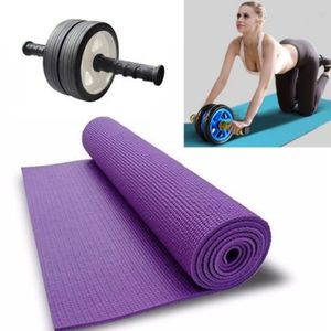 COLCHONETA MAT YOGA PILATES + RUEDA ABDOMINAL