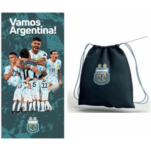 Toallón secado rápido AFA Argentina con mochila