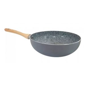 Wok de aluminio con antiadherente HUDSON granito