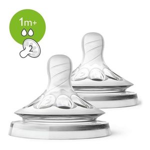 Pack Tetinas Avent Flujo Lento 1m+ 2 Unidades