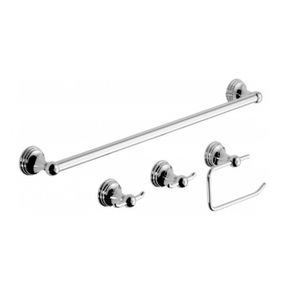 Set accesorios de baño kit 4 piezas Piazza Kiss Plus Cromo