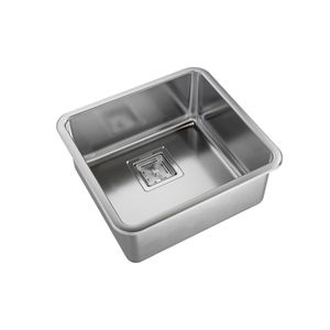 Bacha cocina pileta simple Johnson Acero Quadra Q37