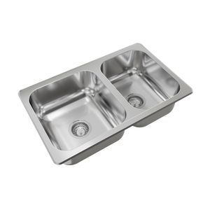 Bacha cocina pileta doble Johnson Acero R63/18 F