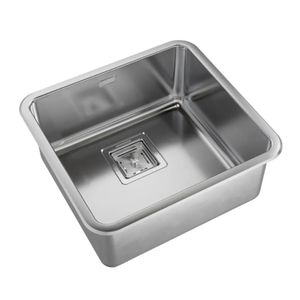 Bacha cocina pileta simple Johnson Acero Quadra Q37 CR