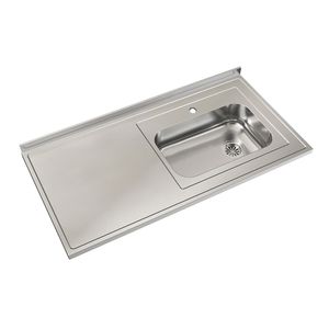 Mesada cocina 1,20 m. + Bacha ZZ52/1 DER  Johnson Acero