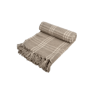 Manta Cuadrille Beige