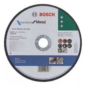 Caja 100 Unidades Discos De Corte Bosch 180mm Std Para Metal