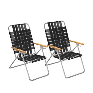 Combo Sillon Reposera Alta Playa 130kg Reforzada Aluminio Pampa